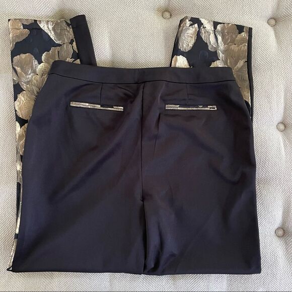 Ashro Larhonda Wardrober 3 Pc Peplum Jacket Skirt Pants Gold Black 12 - Picture 13 of 15